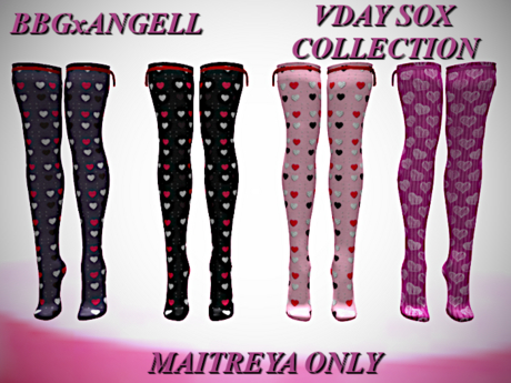 Second Life Marketplace - BBG-Vday Heart Sox Collection